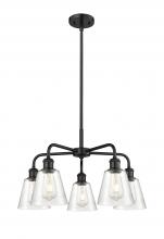 Innovations Lighting 516-5CR-BK-G454 - Caton - 5 Light - 23 inch - Matte Black - Chandelier
