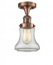 Innovations Lighting 517-1CH-AC-G192-LED - Bellmont - 1 Light - 6 inch - Antique Copper - Semi-Flush Mount