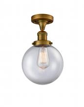 Innovations Lighting 517-1CH-BB-G202-8-LED - Beacon - 1 Light - 8 inch - Brushed Brass - Semi-Flush Mount