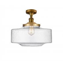 Innovations Lighting 517-1CH-BB-G694-16 - Bridgeton - 1 Light - 16 inch - Brushed Brass - Semi-Flush Mount
