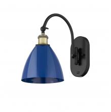 Innovations Lighting 518-1W-BAB-MBD-75-BL - Plymouth - 1 Light - 8 inch - Black Antique Brass - Adjustable Swing Arm