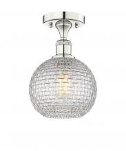 Innovations Lighting 616-1F-PN-G122C-8CL - Athens - 1 Light - 8 inch - Polished Nickel - Semi-Flush Mount