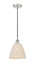 Innovations Lighting 616-1P-PN-NBD-9-NAT - Bristol Natural - 1 Light - 6 inch - Polished Nickel - Cord hung - Mini Pendant