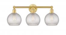 Innovations Lighting 616-3W-SG-G122C-8CL - Athens - 3 Light - 26 inch - Satin Gold - Bath Vanity Light