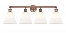 Innovations Lighting 616-4W-AC-GBC-81 - Berkshire - 4 Light - 35 inch - Antique Copper - Bath Vanity Light