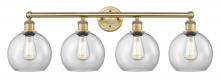 Innovations Lighting 616-4W-BB-G122-8 - Athens - 4 Light - 35 inch - Brushed Brass - Bath Vanity Light