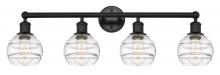 Innovations Lighting 616-4W-BK-G556-6CL - Rochester - 4 Light - 33 inch - Matte Black - Bath Vanity Light