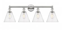 Innovations Lighting 616-4W-PN-GBC-84 - Berkshire - 4 Light - 35 inch - Polished Nickel - Bath Vanity Light