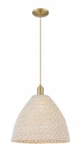 Innovations Lighting 716-1P-BB-NBD-16-NAT - Bristol Natural - 1 Light - 6 inch - Brushed Brass - Cord hung - Mini Pendant