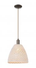 Innovations Lighting 716-1P-OB-NBD-12-NAT - Bristol Natural - 1 Light - 6 inch - Oil Rubbed Bronze - Cord hung - Mini Pendant
