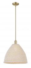 Innovations Lighting 716-1S-CB-NBD-16-NAT - Bristol Natural - 1 Light - 6 inch - Brushed Champagne Bronze - Mini Pendant