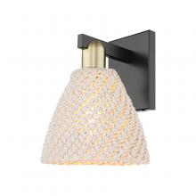 Innovations Lighting 716-1W-BAB-NBD-75-NAT - Bristol Natural - 1 Light - 6 inch - Black Antique Brass - Sconce