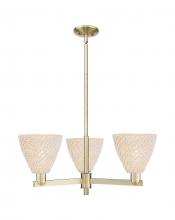 Innovations Lighting 716-3CR-AB-NBD-75-NAT - Bristol Natural - 3 Light - 18 inch - Antique Brass - Flush Mount
