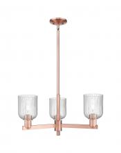 Innovations Lighting 716-3CR-AC-G559-5SDY - Bridal Veil - 3 Light - 18 inch - Antique Copper - Flush Mount