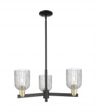 Innovations Lighting 716-3CR-BAB-G559-5CL - Bridal Veil - 3 Light - 18 inch - Black Antique Brass - Flush Mount