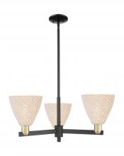 Innovations Lighting 716-3CR-BAB-NBD-75-NAT - Bristol Natural - 3 Light - 18 inch - Black Antique Brass - Flush Mount