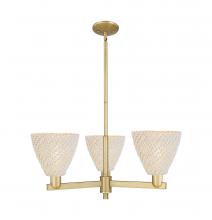 Innovations Lighting 716-3CR-BB-NBD-75-NAT - Bristol Natural - 3 Light - 18 inch - Brushed Brass - Flush Mount