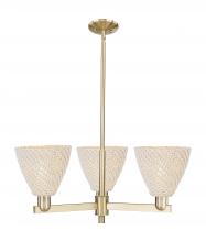 Innovations Lighting 716-3CR-CB-NBD-75-NAT - Bristol Natural - 3 Light - 18 inch - Champagne Bronze - Flush Mount
