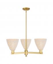 Innovations Lighting 716-3CR-SG-NBD-75-NAT - Bristol Natural - 3 Light - 18 inch - Satin Gold - Flush Mount