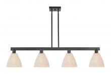 Innovations Lighting 716-4I-BK-NBD-75-NAT - Bristol Natural - 4 Light - 48 inch - Matte Black - Cord hung - Island Light