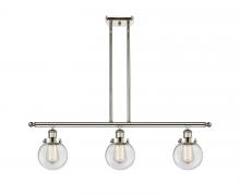 Innovations Lighting 916-3I-PN-G202-6 - Beacon - 3 Light - 36 inch - Polished Nickel - Stem Hung - Island Light