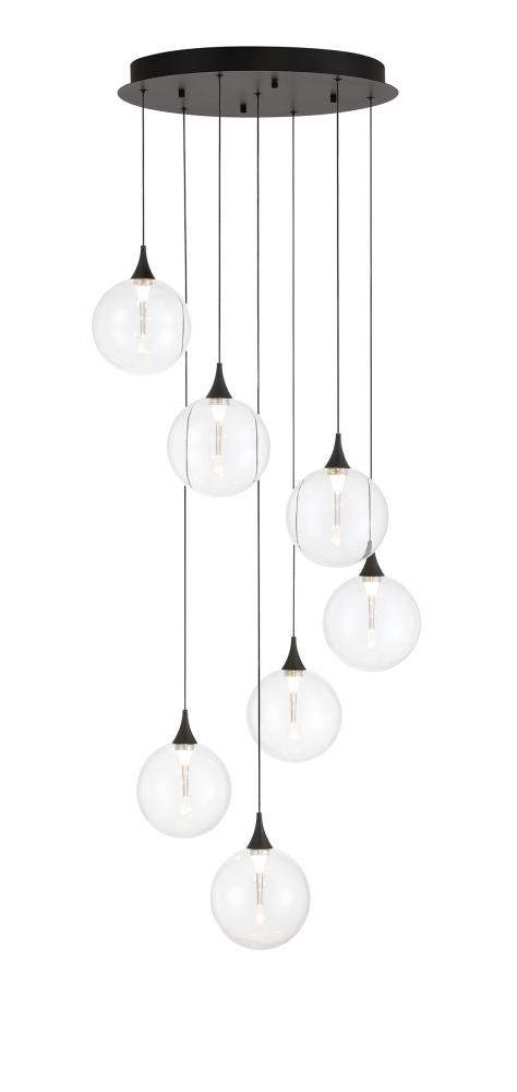 Iissa-Chandelier-7Lt-21In-BK-CL