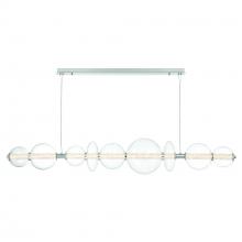 Eurofase 47257-030 - Atomo 74" LED Chandelier In Chrome With Clear Glass