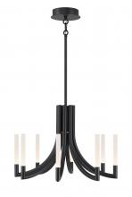 Eurofase 49010-039 - Olette-Chandelier-8Lt-24In-BK-Fr