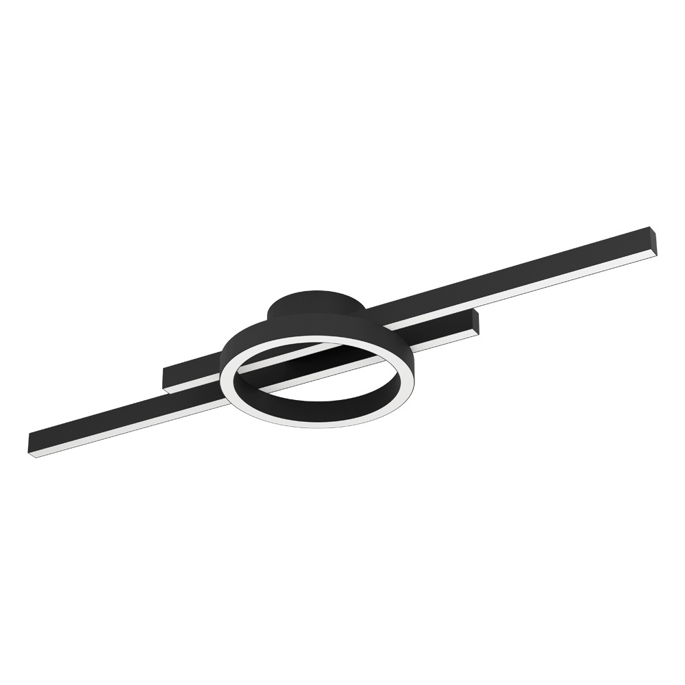 Integrated LED 3 CCT Ceiling Light w/ Structured Black Finish & White Diffuser