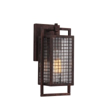 Eglo Canada 204546A - 1 LT Outdoor Wall Light w/ Rust Color Finish & Clear Glass Shade