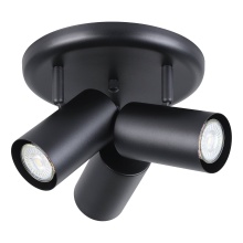 Eglo Canada 206043A - 3 LT Circular Ceiling Track Light w/ Black Finish
