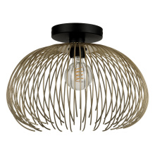 Eglo Canada 206197A - 1 LT Dual Mount Ceiling or Pendant w/ Black Finish & Matte Gold Metal Shade