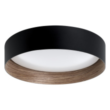 Eglo Canada 206239A - 1 LT LED Ceiling Light w/ Black & Sandlewood Venner Finish & White Diffuser