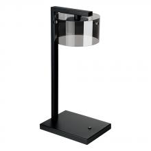 Eglo Canada 39877A - 1 LT Integrated LED Table Lamp w/ Black Finish & Vaporized Black Transparent Glass