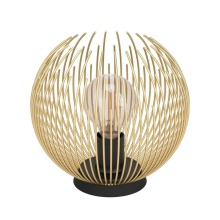 Eglo Canada 900168A - 1 LT Table Lamp w/ Black Finish & Matte Gold Metal Wire Shade