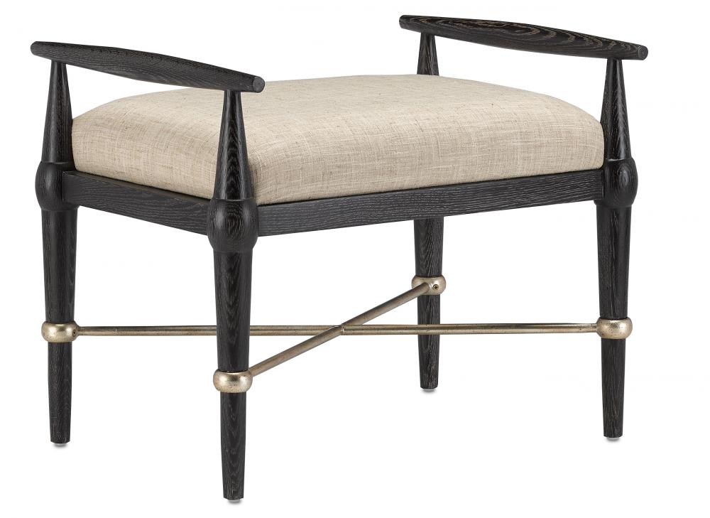 Perrin Black Ottoman, Finn Natural