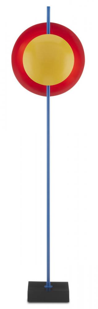Mister M Red and Yellow Disc Floor Lamp